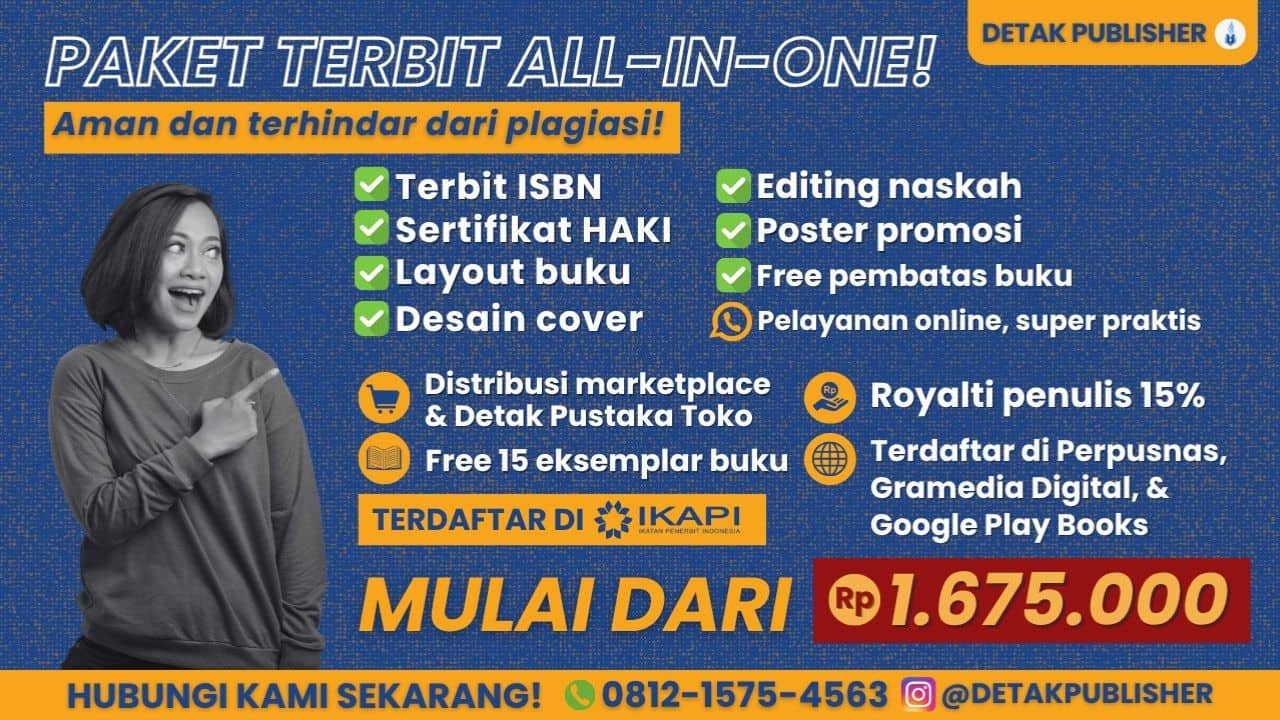 Jasa Penerbit Buku Anggota IKAPI, Ber-ISBN, Tercepat, Terpercaya dan Termurah