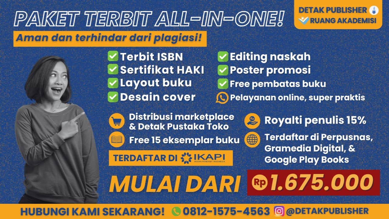 Jasa Penerbitan Buku Gratis HaKI, Ber-ISBN, Proses Cepat dari Penerbit Buku Anggota IKAPI