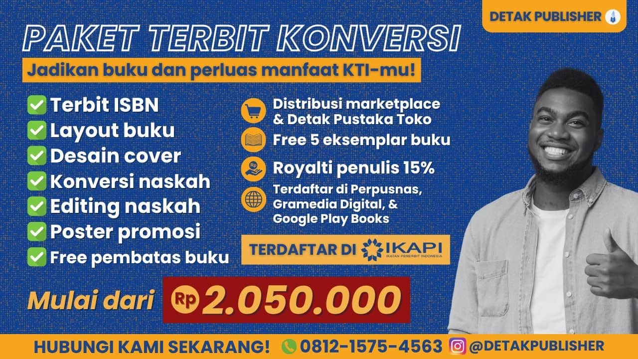 Jasa Penerbitan Buku Profesional, Anggota IKAPI, Fasilitas Lengkap (ISBN, Sertifikat HaKI, Layout, Editing sampai Poster Promosi), Murah dan Berkualitas